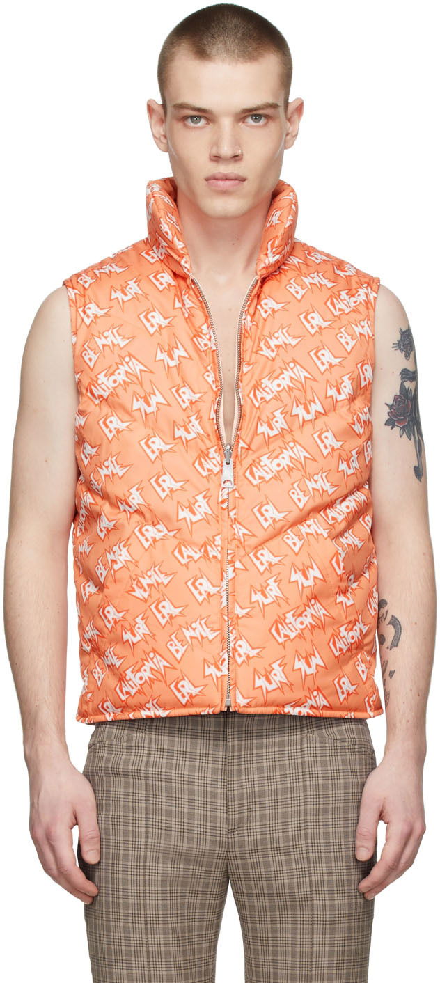 Prsluk ERL Print Polyester Down Vest Narančasta | ERL04C005