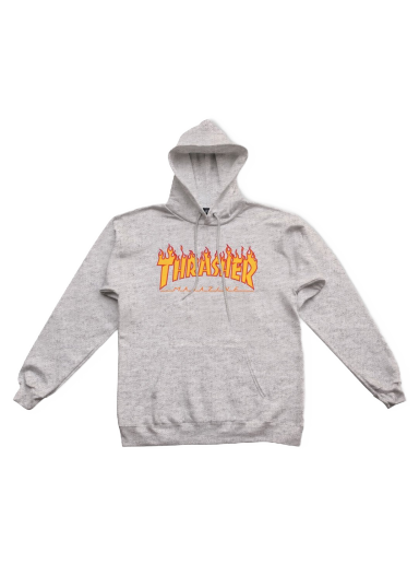 Dukserice Thrasher Flame Hoodie Siva | 113102GRY
