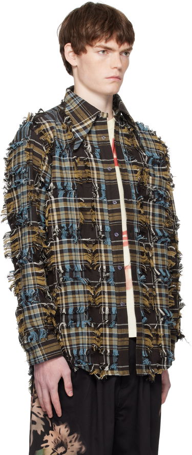 Košulja Collina Strada Collina Strada Frayed Plaid Button-Up Shirt Smeđa | XX3063-B, 1