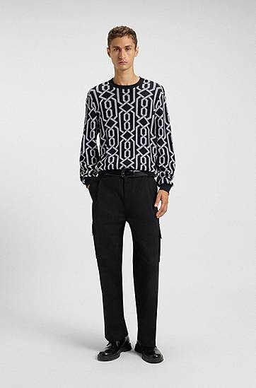 Džemper BOSS Regular-fit sweater with jacquard pattern Višebojno | 50547001, 1