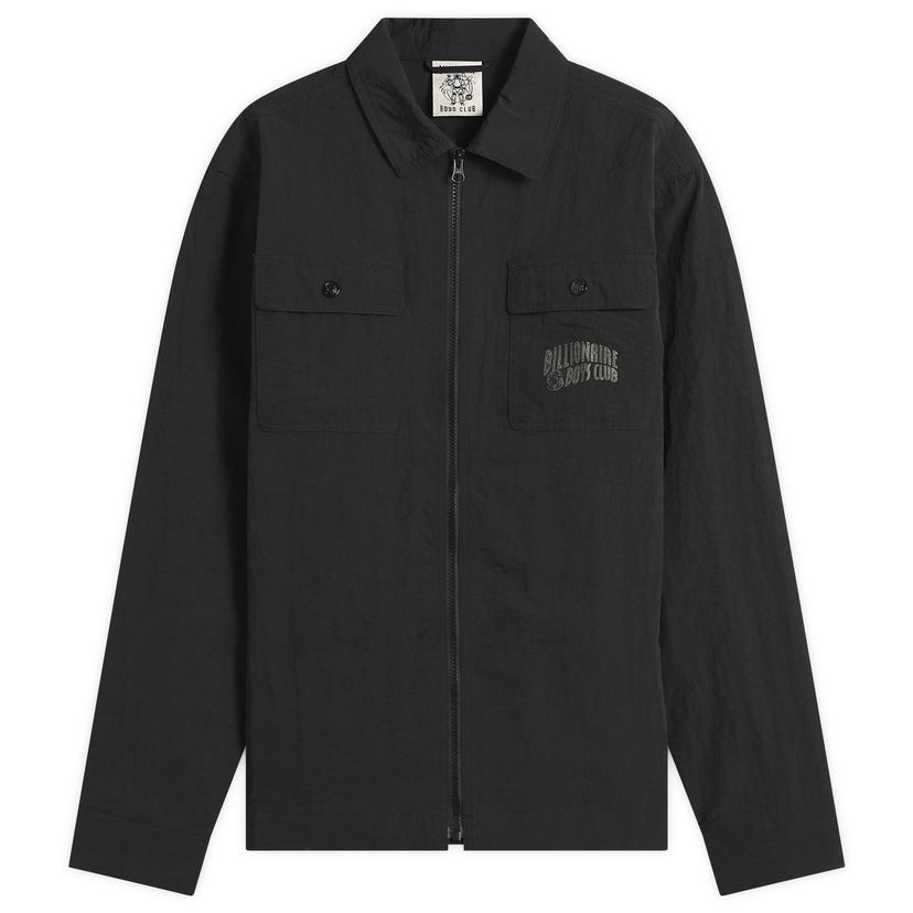 Košulja BILLIONAIRE BOYS CLUB Men's Arch Logo Nylon Overshirt, Size Large Crna | B25307-BLK