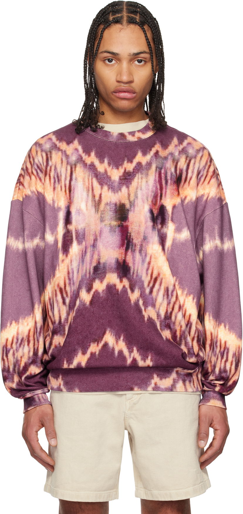 Džemper ISABEL MARANT Isabel Marant Dobbie Tie-Dye Sweatshirt Ljubičasta | 25PSW0156HA-C1M03H