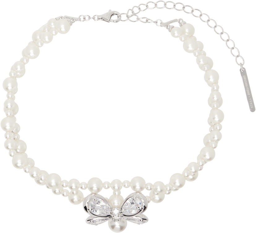 Ogrlica SHUSHU/TONG SHUSHU/TONG YVMIN Edition Butterfly Pearl Necklace Bijela | 24723WHT00NN