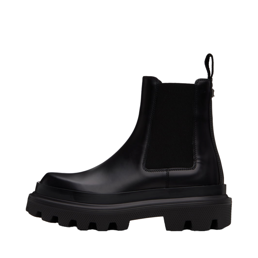 Tenisice i cipele Dolce & Gabbana Black Pull-Loop Chelsea Boots Crna | A60565AB640