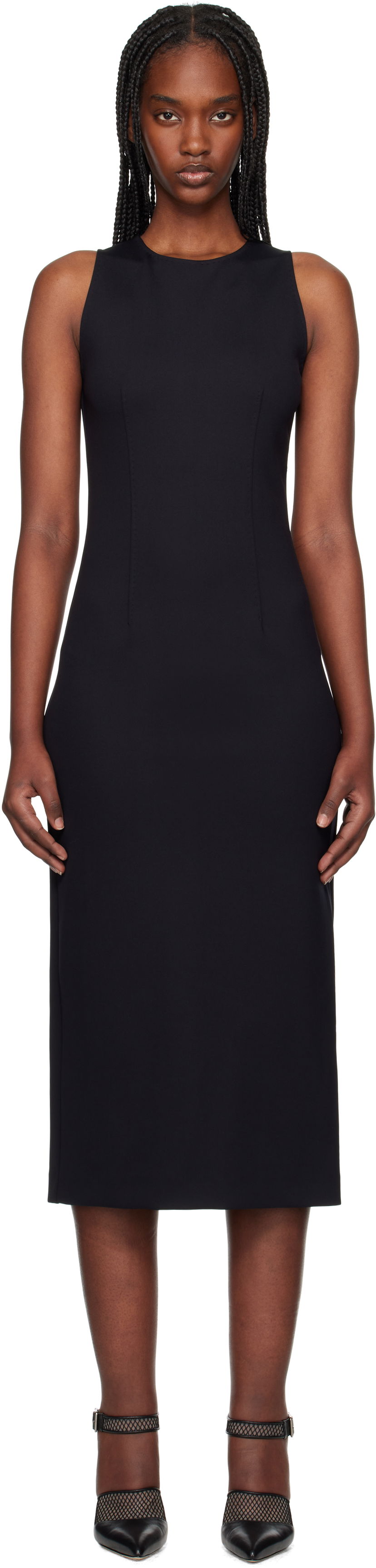 Haljina Max Mara Max Mara Serves Midi Dress Tamnoplava | 2511621028600