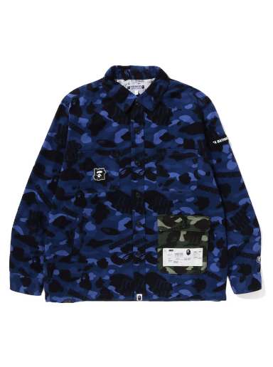 Jakna BAPE Undefeated x Color Camo Flannel Jacket Tamnoplava | 001LJI731903C