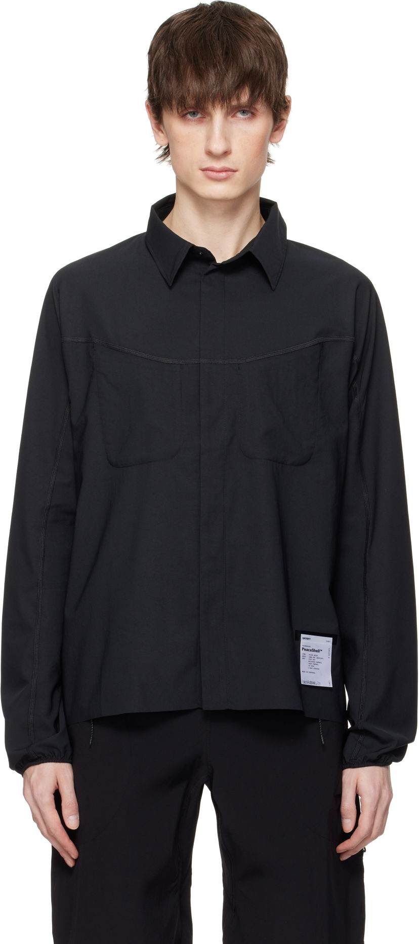 Košulja Satisfy Satisfy PeaceShell River Shirt Crna | 11017-BK