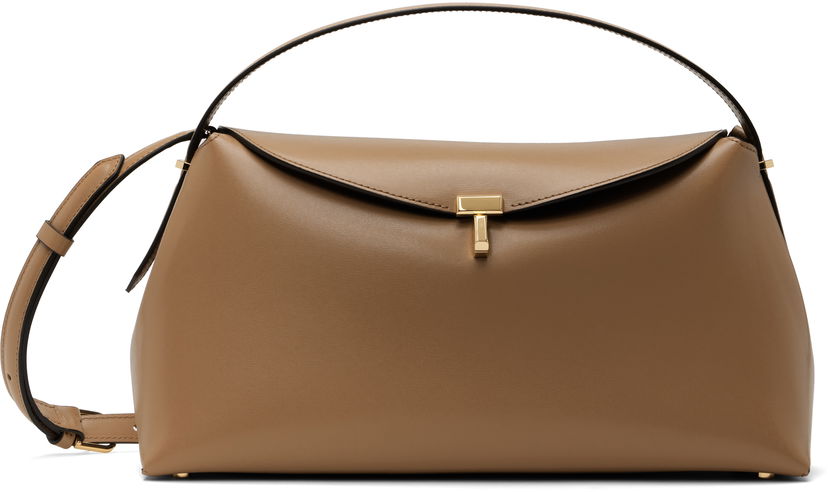 Ručna torbica TOTEME TOTEME T-Lock Leather Top Handle Bag Smeđa | 241-WAL956-LE0025