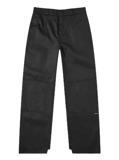Hlače Palm Angels Waistband Logo Chino Pant Black/Brown Crna | PMCG003S23FAB0011060