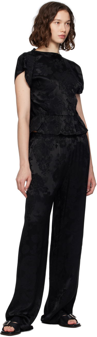 Hlače Maison Margiela MM6 Maison Margiela Jacquard Wide-Leg Trousers Crna | S52KA0551 M35471, 3