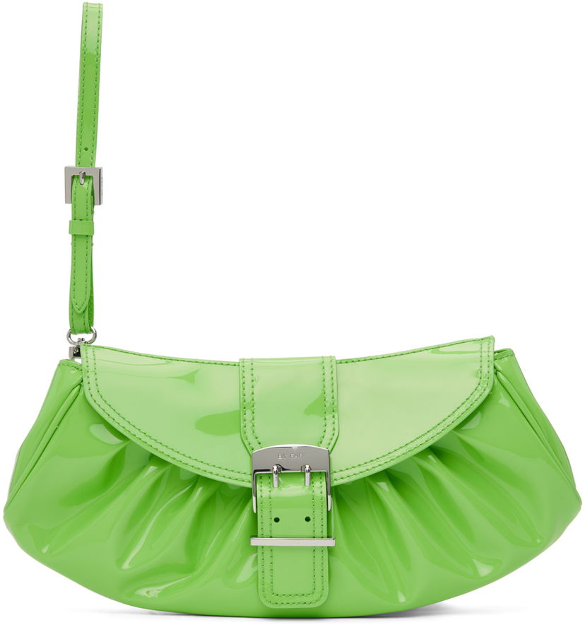 Ručna torbica BY FAR BY FAR Glami Ruched Clutch Zelena | 23CRGLAUFRGPMED