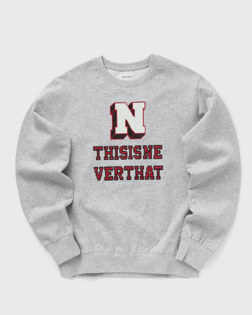 Dukserice thisisneverthat Cross Stitch Graphic Sweatshirt Siva | TN251TSWCW04HGR