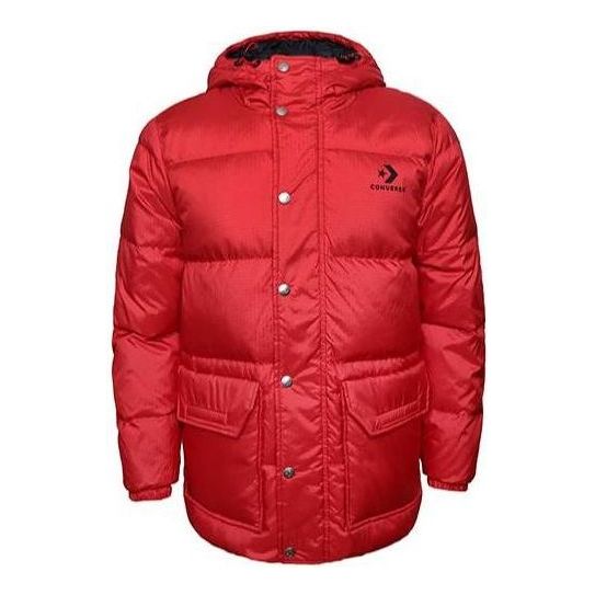 Pernata jakna Converse Down Fill Puffer Jacket Crvena | 10006880-A03