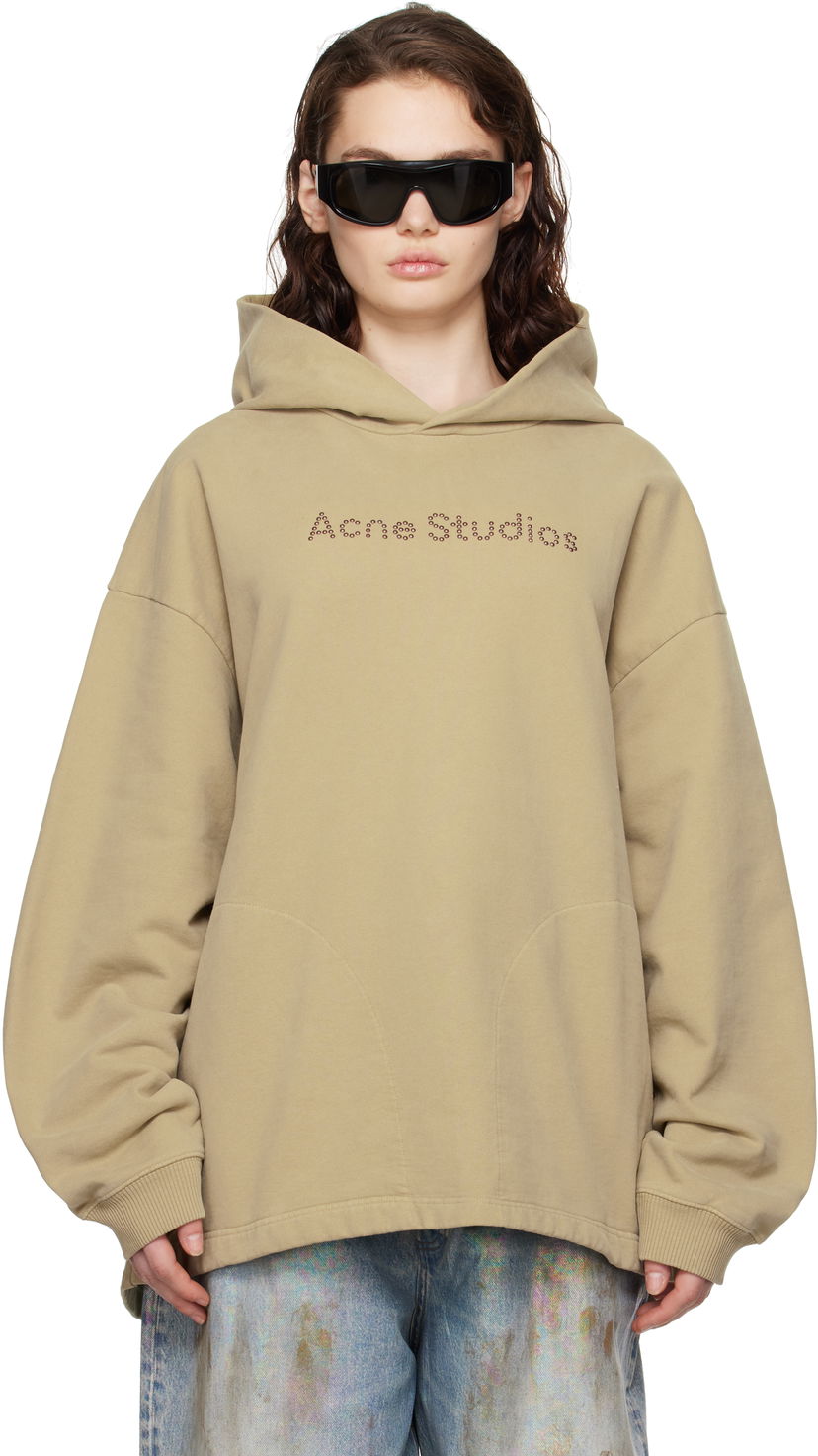 Dukserice Acne Studios Acne Studios Logo Hoodie Bež | CI0192-