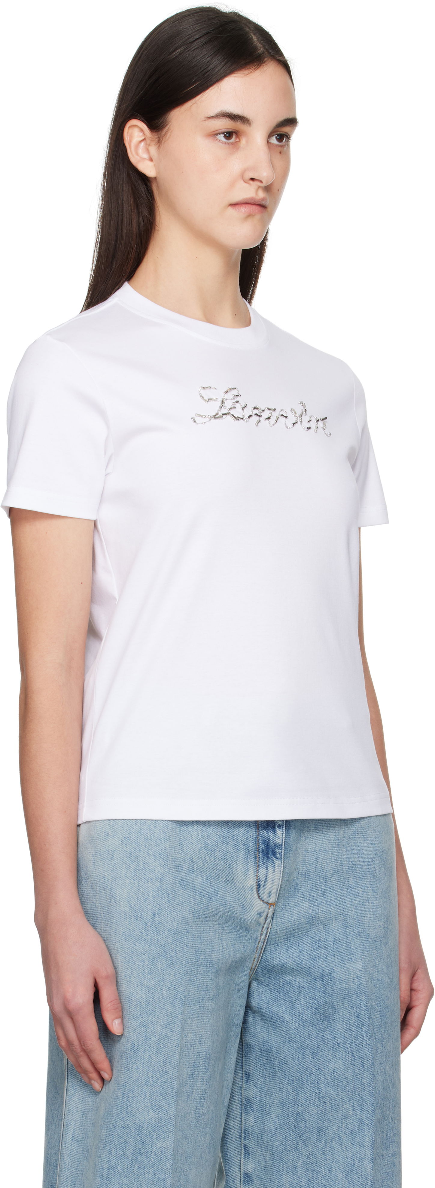 Majica kratkih rukava LANVIN Lanvin Bead Embroidered T-Shirt Bijela | RW-TS9030-J176-P25, 1