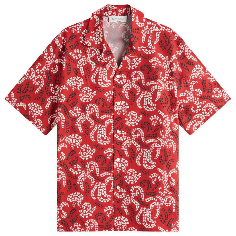 Košulja LANVIN Lanvin Rateau Print Bowling Shirt Crvena | RM-SI0019-6058-P25-361