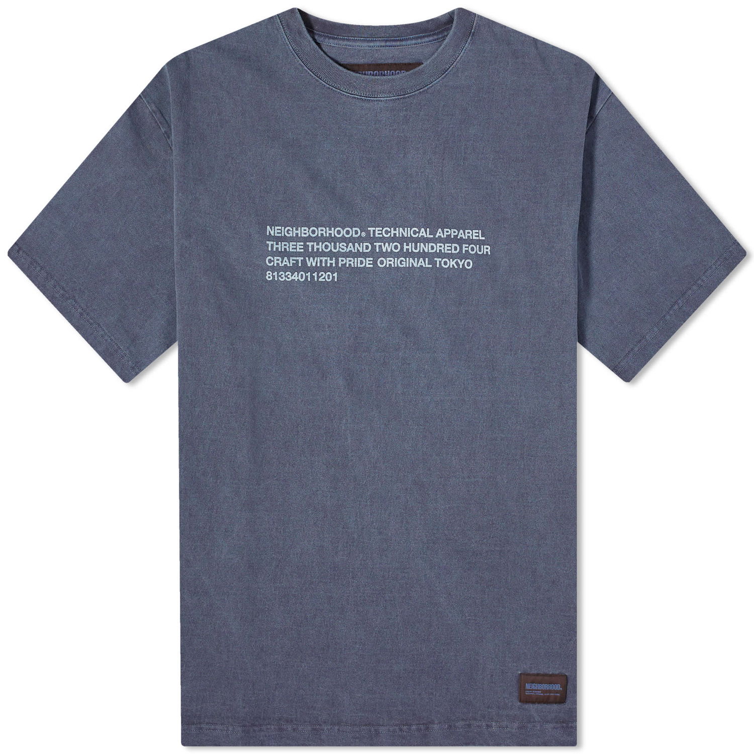 Majica kratkih rukava Neighborhood Pigment Dyed T-Shirt Tamnoplava | 232UNNH-CSM02-NY, 0