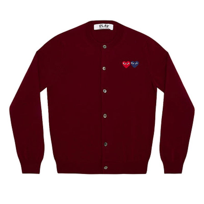Džemper Comme des Garçons Play Double Heart Cardigan Crvena | AZ-N057-051-4