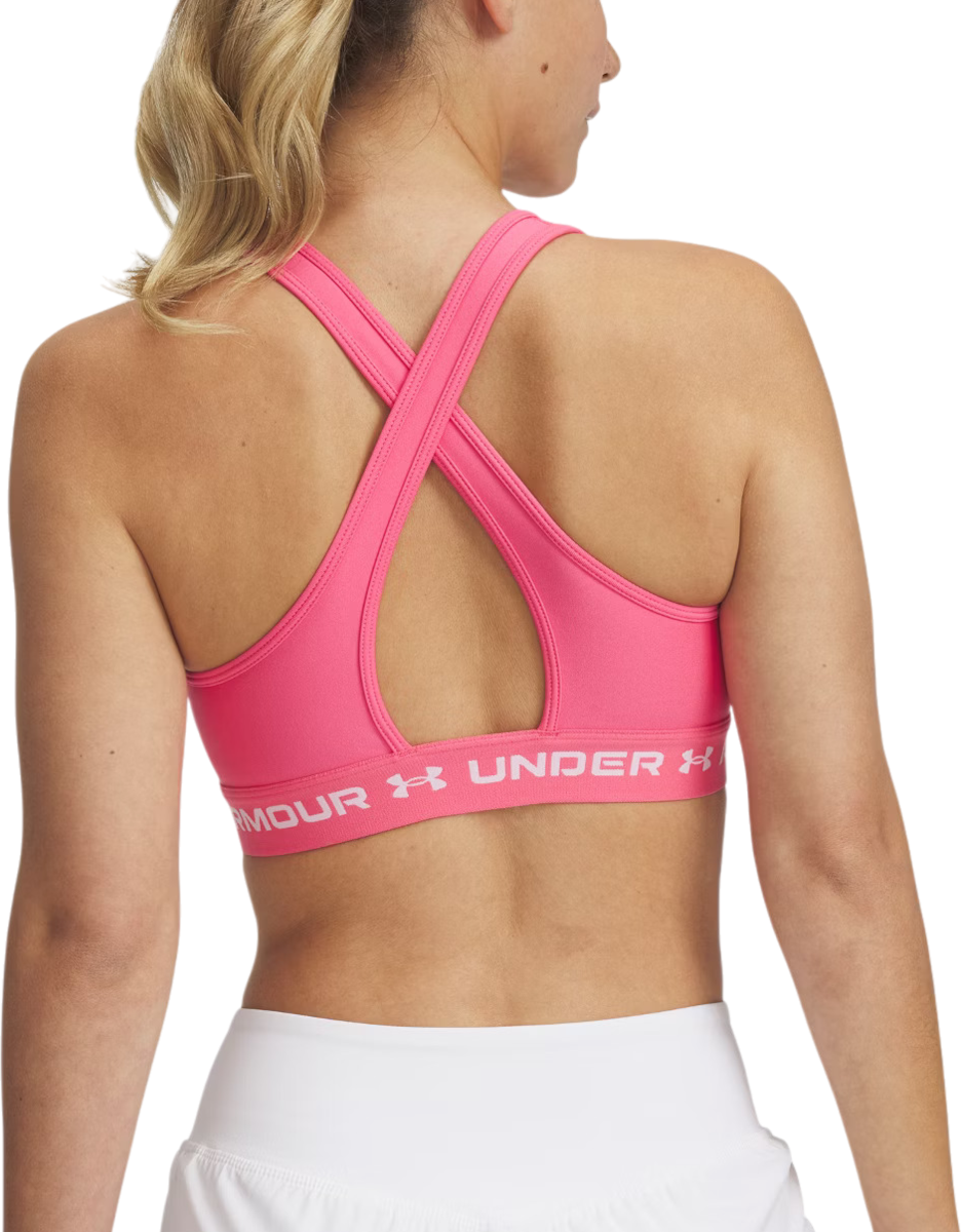 Grudnjak Under Armour Crossback Mid Sports Bra Ružičasta | 1361034-672, 1