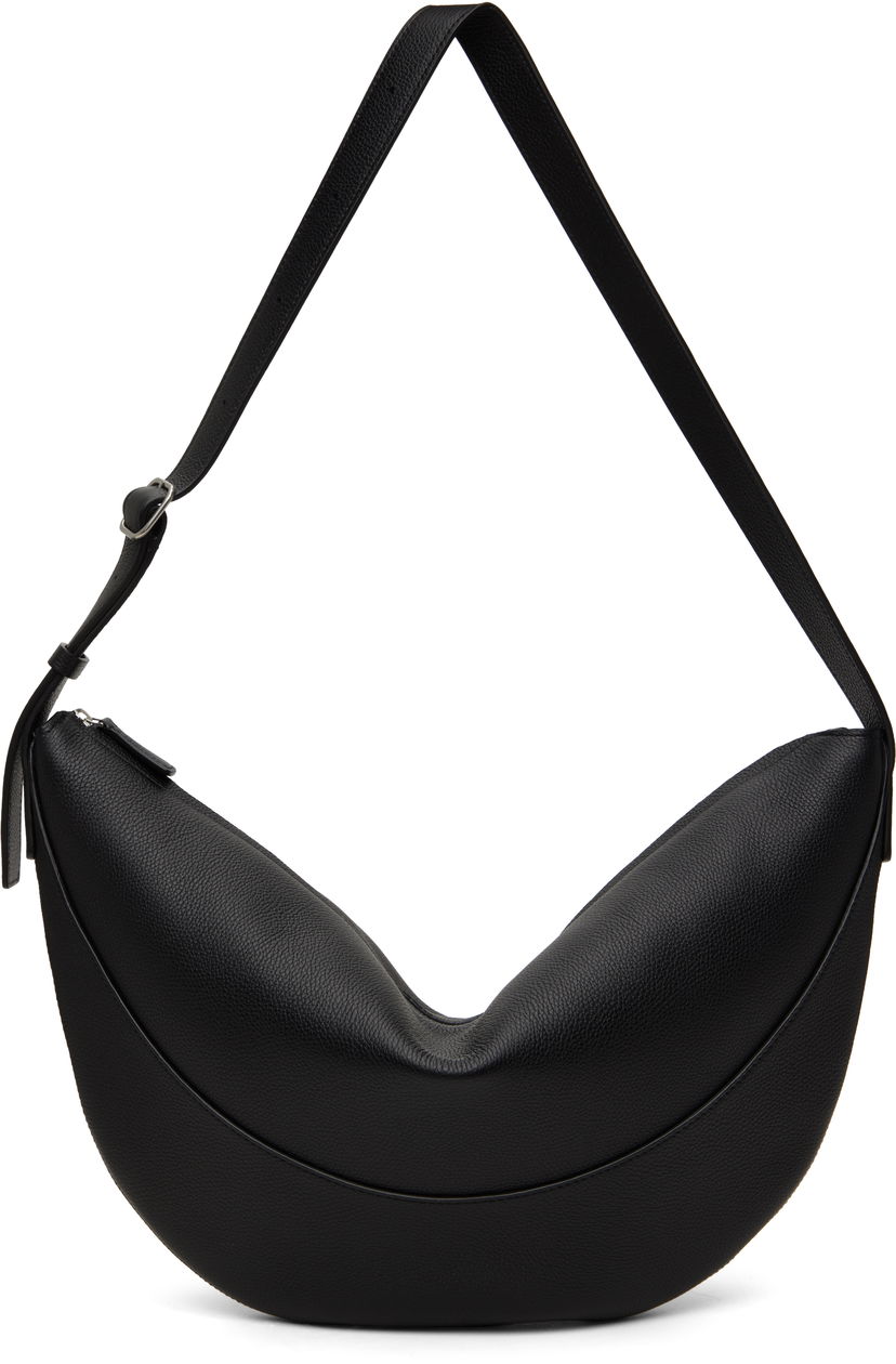 Torba za rame The Row The Row Jouve Leather Shoulder Bag Crna | W1772-L145