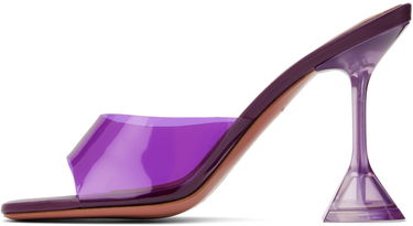 Njega cipela Amina Muaddi Amina Muaddi Lupita Glass Slipper Heeled Sandals Ljubičasta | LUPITA GLASS SLIPPER CL PLEXI PV, 2