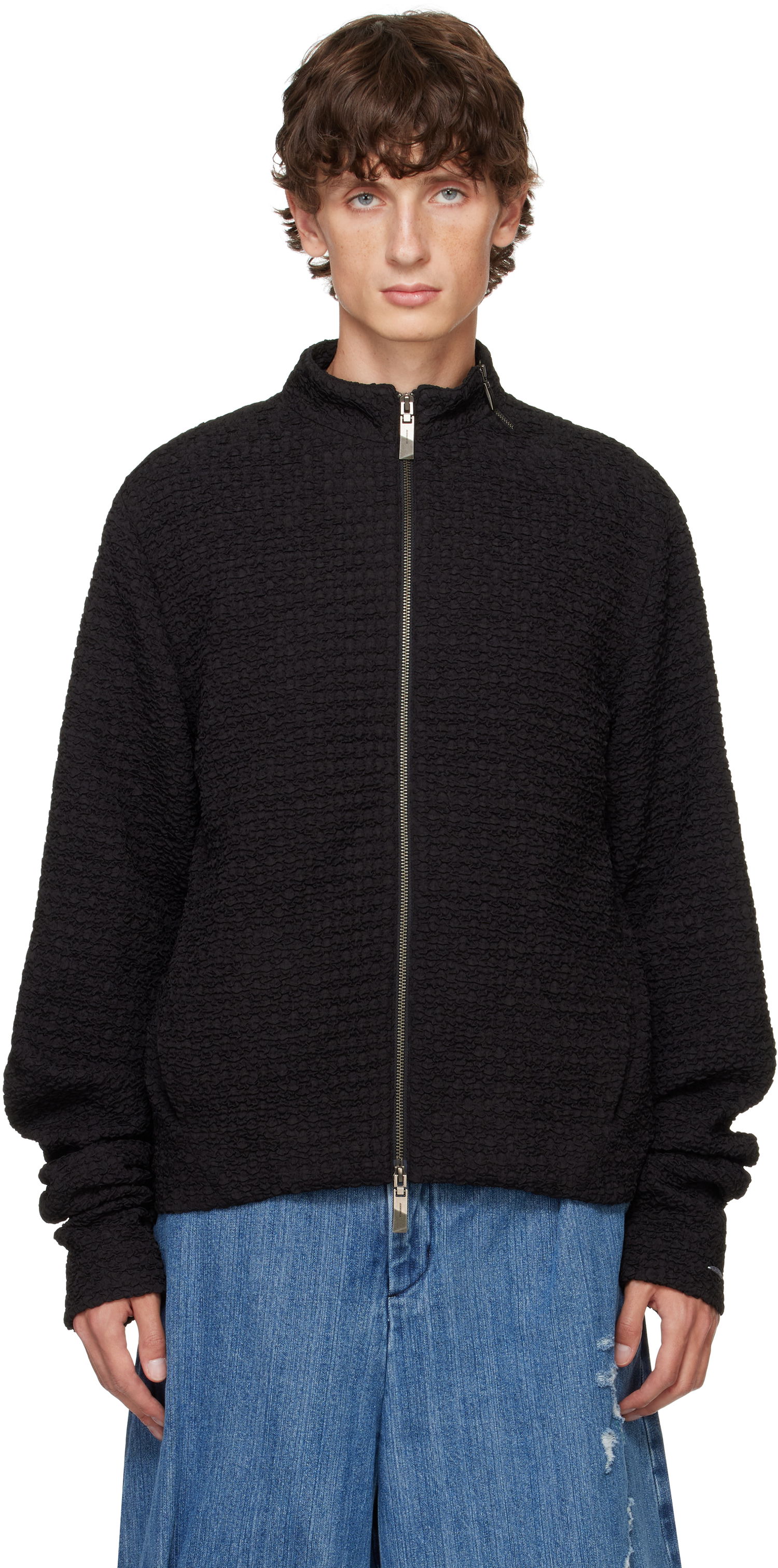 Dukserice ADER ERROR Ruga Product. 14 Black Zip-Up Jacket Crna | BN01FWJK0114BK, 0