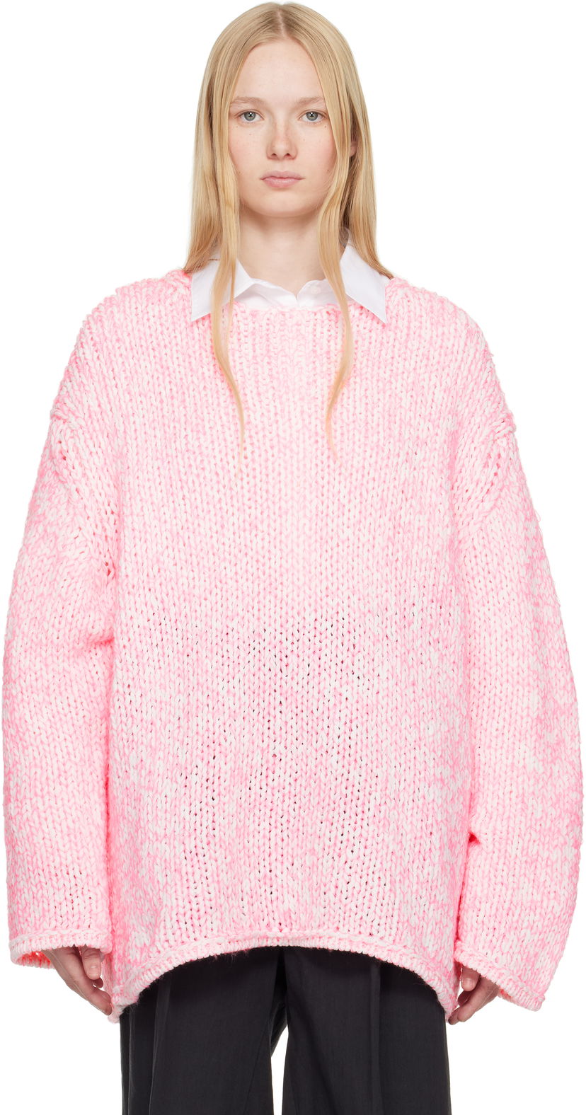Džemper Comme des Garçons Homme Plus Lily Yarn Sweater Ružičasta | PO-N010-051