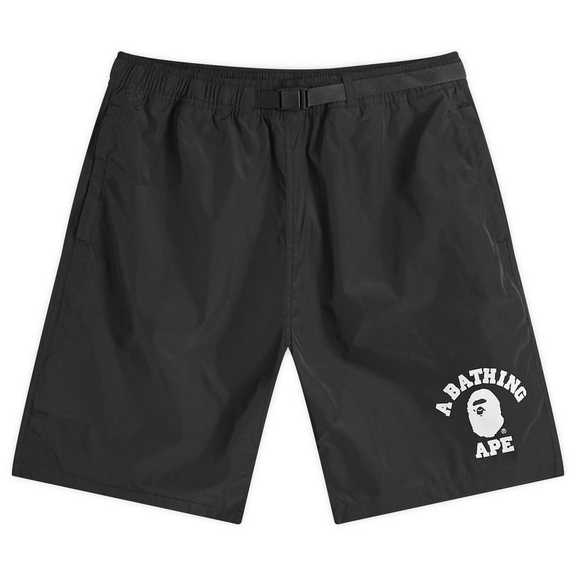 Kratke hlače BAPE A Bathing Ape Men's College Beach Shorts in Black, Size Large | END. Clothing Crna | 001SPK301005M-BLK