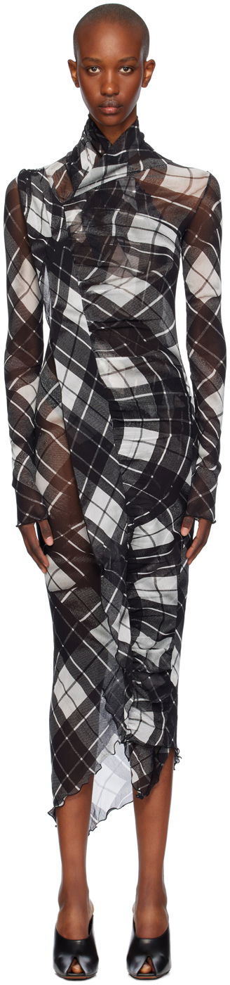 Haljina Jean Paul Gaultier Jean Paul Gaultier Distorted Tartan Midi Dress Višebojno | 24/31-F-RO297-T573-000201