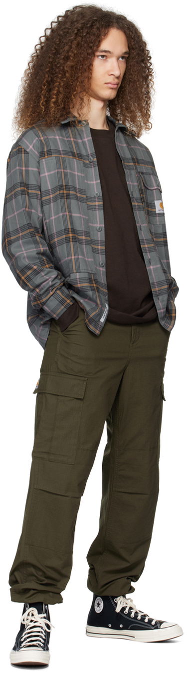 Košulja Carhartt WIP Plaid Long Sleeve Button-Up Shirt Zelena | I032903, 3