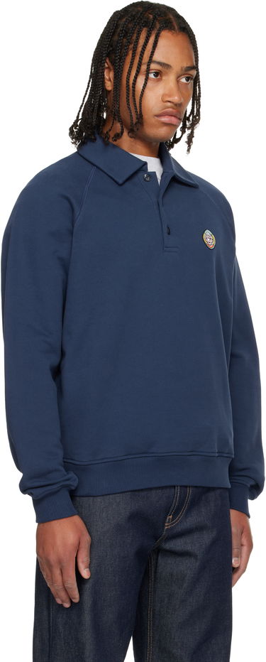 Dukserice Casablanca Casa Blanca Collar Sweatshirt Tamnoplava | M-AW25-JTP-409-01, 3