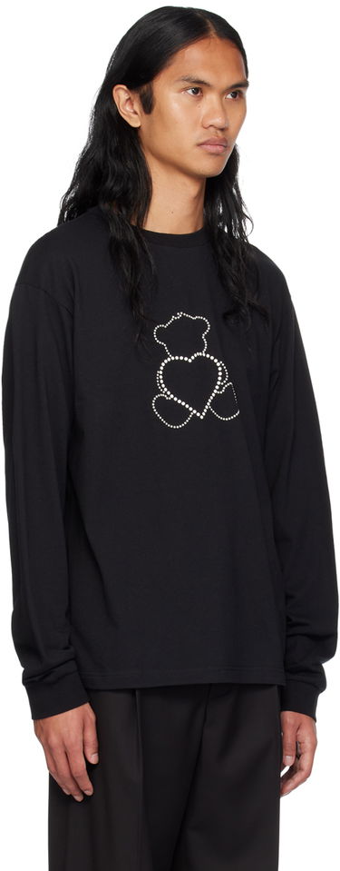 Majica kratkih rukava We11done Pearl Bear Long Sleeve T-Shirt Crna | WD-TT2-24-781-U-BK, 1