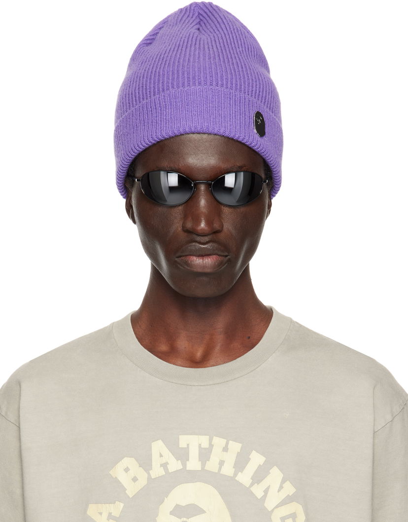 Kapica BAPE BAPE One Point Knit Beanie Ljubičasta | 001HTK801304M