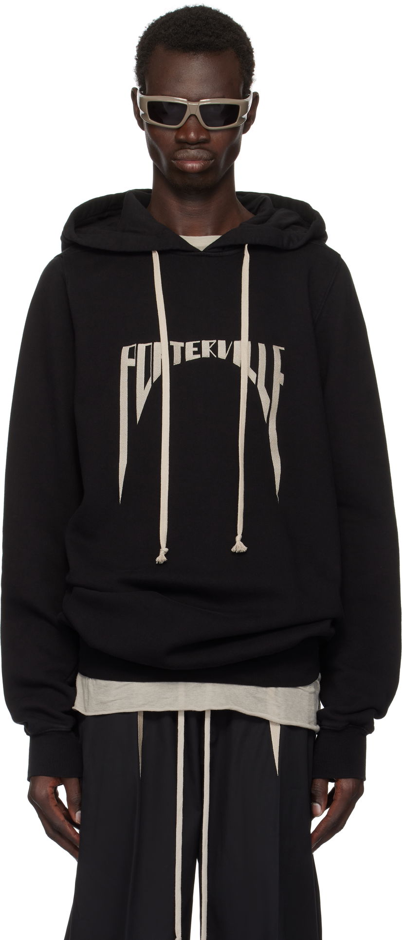 Dukserice Rick Owens Organic Cotton Hoodie Crna | RR02D6282 FEM7