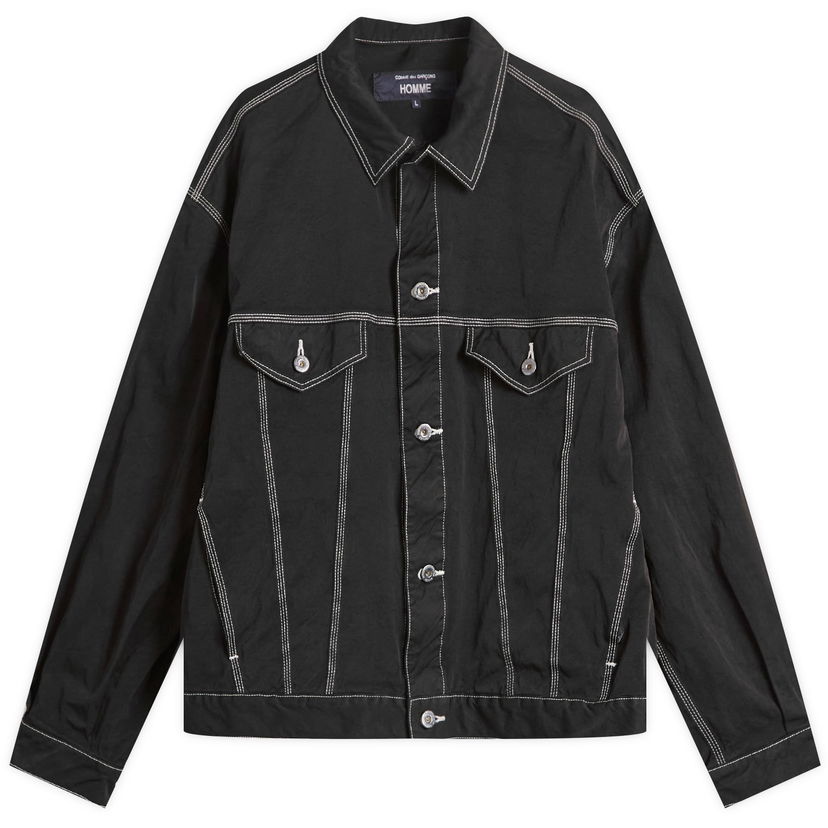 Jakna Comme des Garçons Homme Contrast Stitch Jacket, Size Large Crna | HP-J014-W25-1