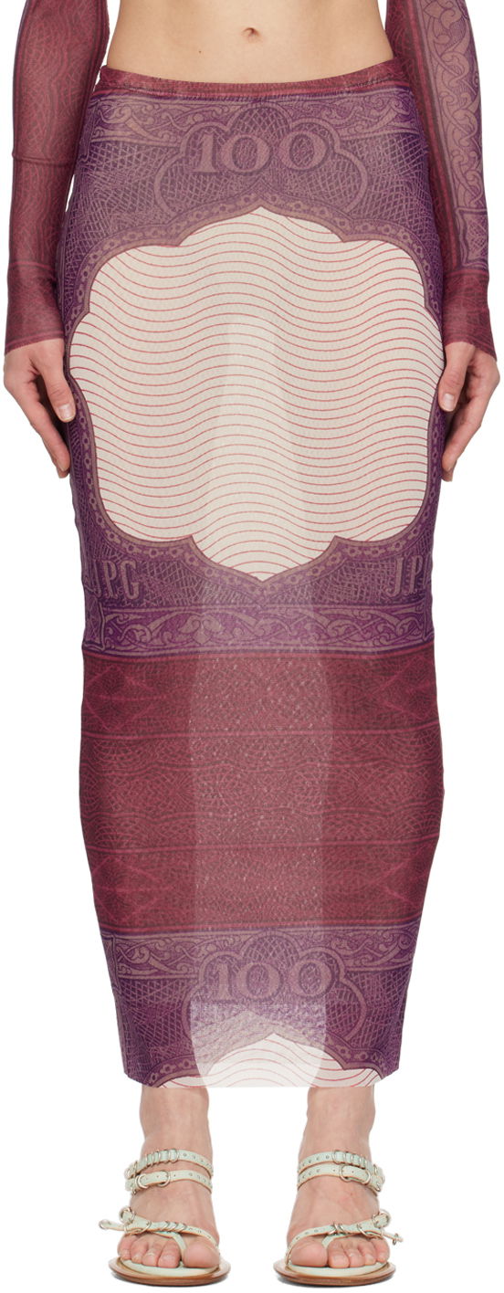 Suknja Jean Paul Gaultier Gaultier 'The Cartouche' Maxi Skirt Tamnocrvena | 24/25-F-JU142-T515-300128