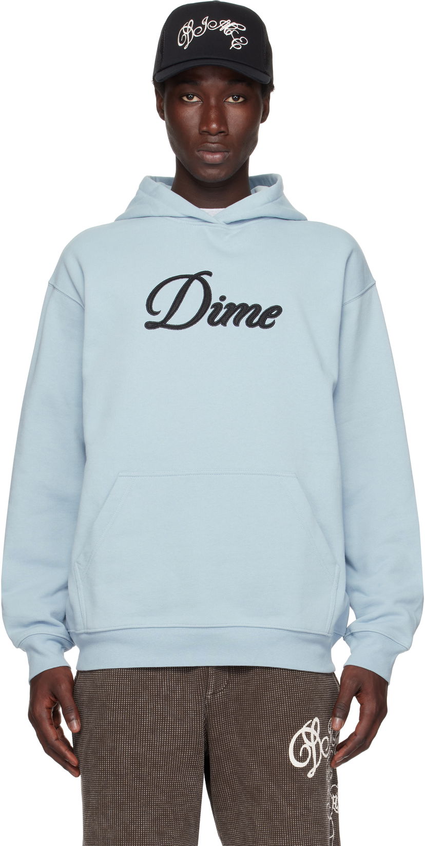 Dukserice Dime Dime Cursive Fleece Hoodie Plava | DIMESU2543BLU