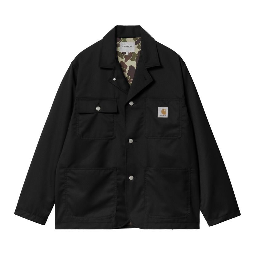 Kaputi Carhartt WIP Black Canvas Chore Coat Crna | I034437_9