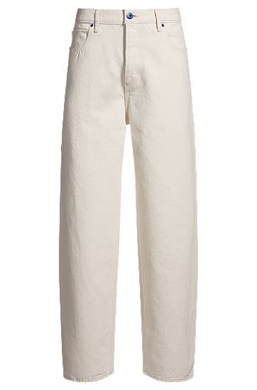 Jeans BOSS Straight-Fit Carpenter Pocket Jeans Bijela | 50541154
