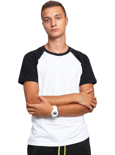 Majica kratkih rukava Urban Classics Raglan Contrast Tee Bijela | TB639 whtblck
