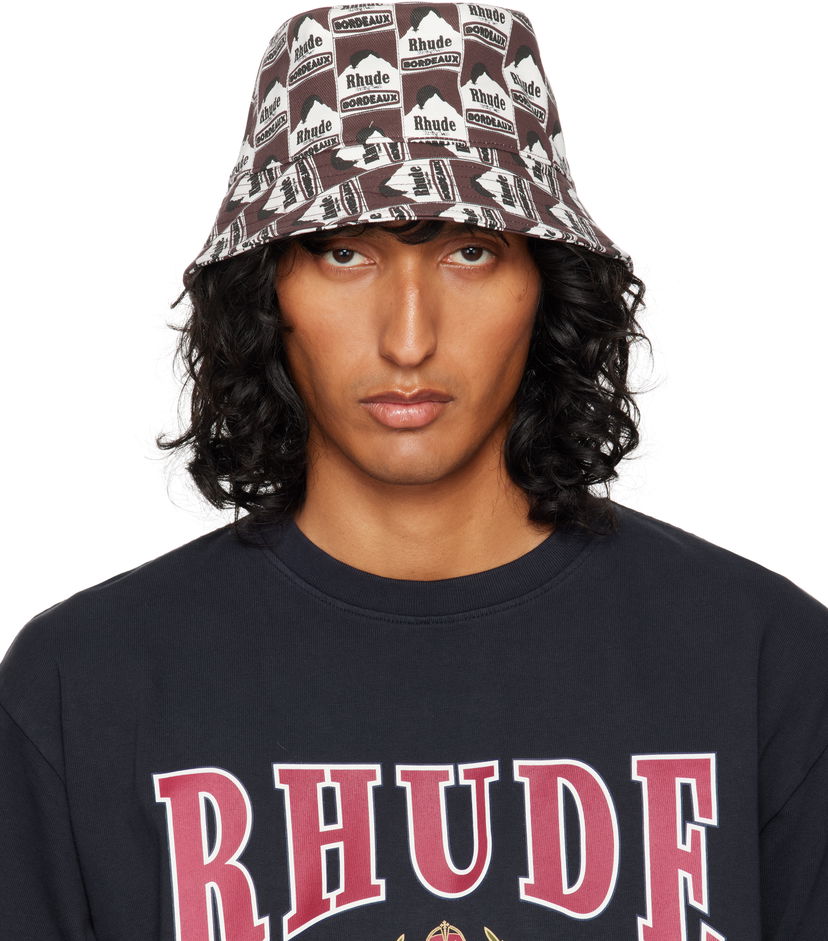 Šešir Rhude Moonlight Bucket Hat Tamnocrvena | RHFW24HA01092