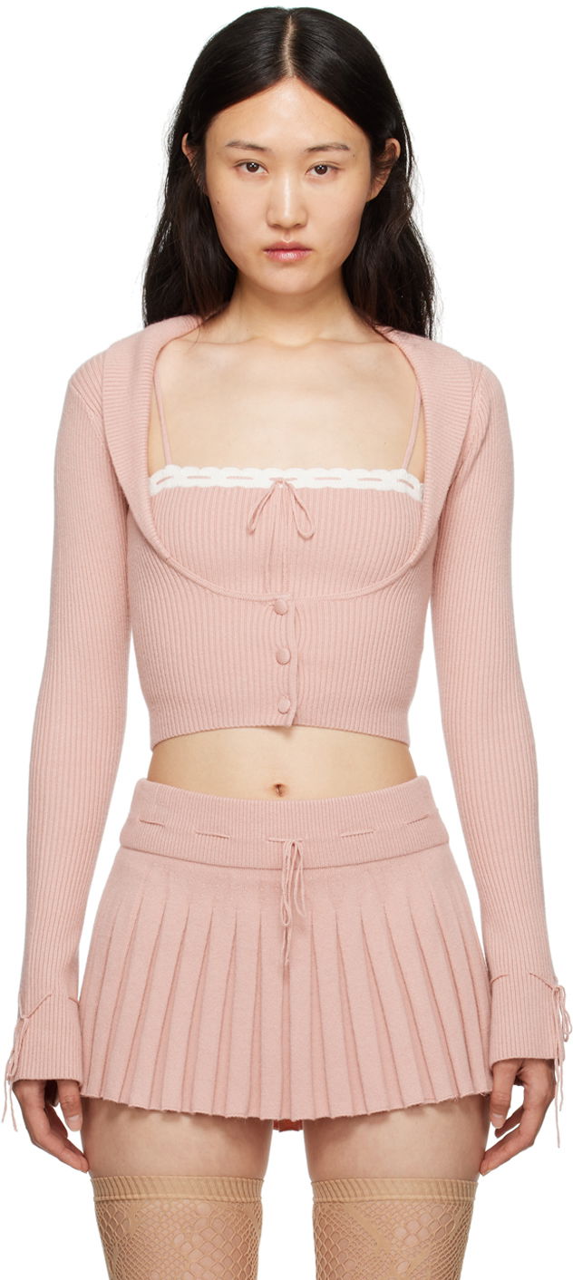 Džemper GUIZIO Guizio Cielo Knit Cardigan Ružičasta | H23620S020