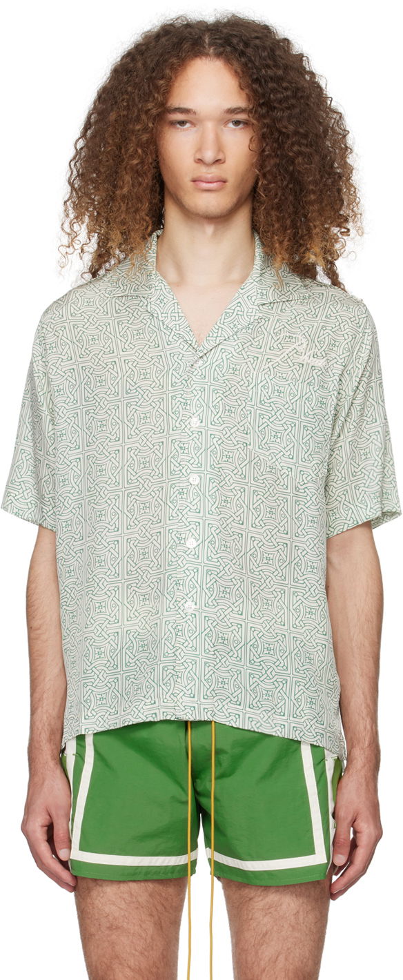 Košulja Rhude Cravat Shirt "Off-White & Green" Zelena | RHPS24SR06174325