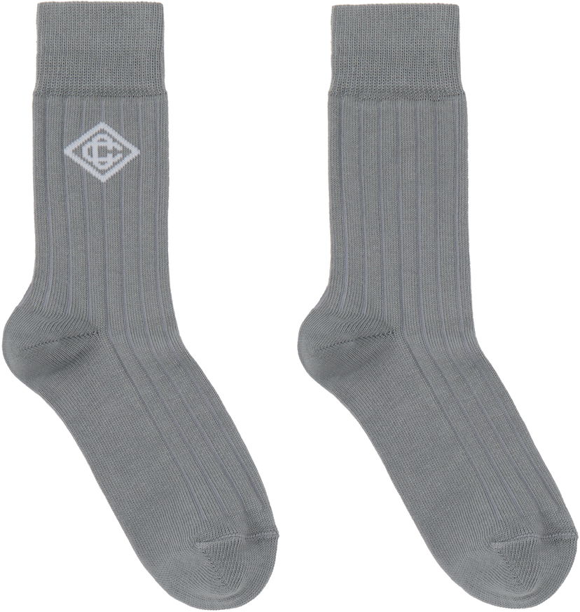 Čarape Casablanca Dress Socks With Logo Siva | APS25-ACC-086-02