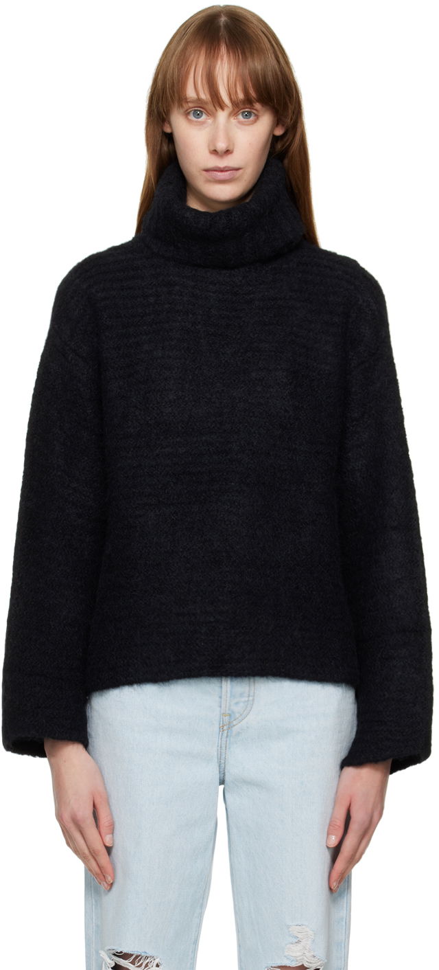 Džemper A.P.C. Tessa Black Turtleneck Sweater Crna | WPAAS-F23150