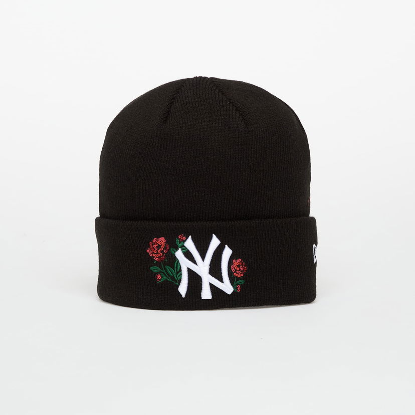 Kapica New Era Knit Sequin Rose Beanie MLB New York Yankees Crna | 60691291