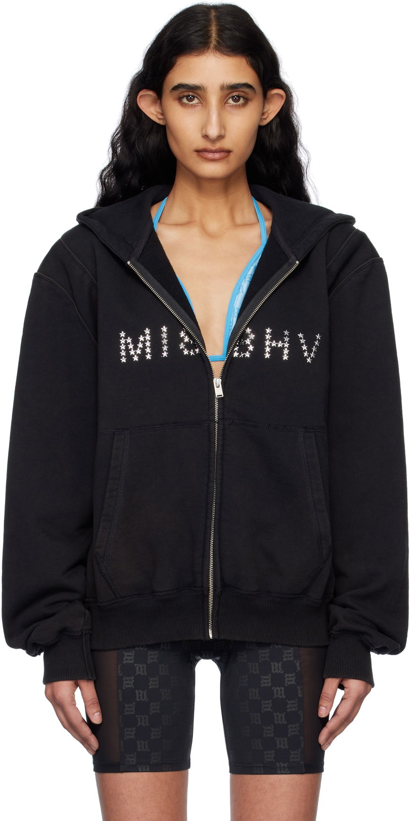 Dukserice MISBHV MISBHV Star Teddy Zip Hoodie Crna | 250W202