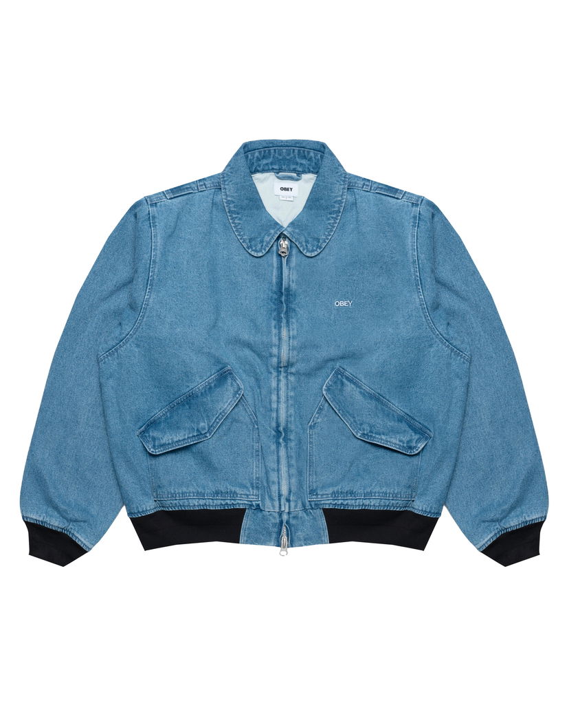Bomber jakna OBEY Obey CWU Denim Jacket Plava | 121800587-LIN