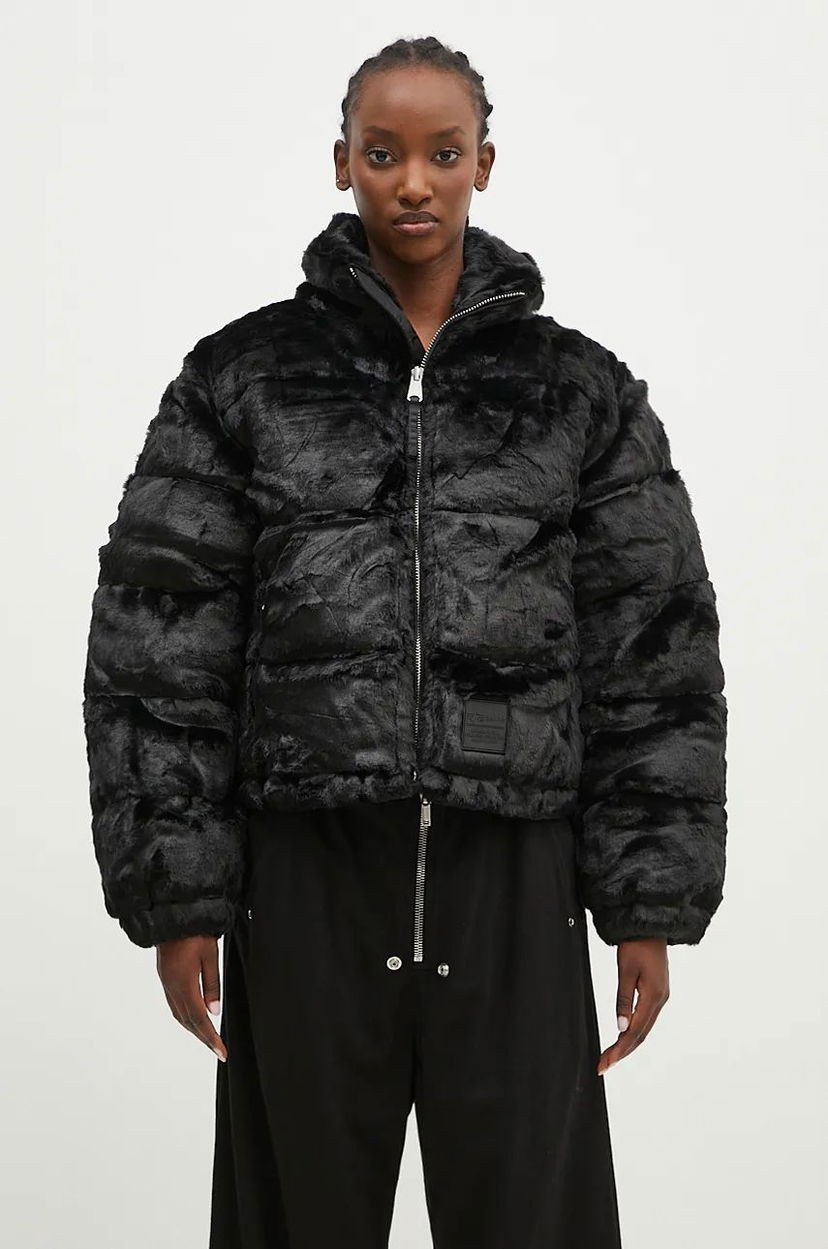 Pernata jakna Alpha Industries Fur Puffer Jacket Crna | 148002