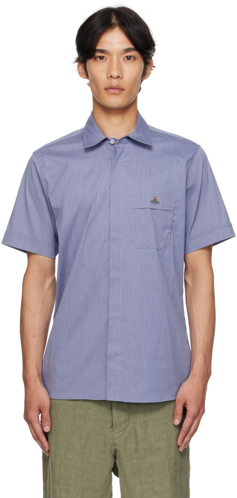 Košulja Vivienne Westwood Vivienne Westwood Classic Short Sleeve Shirt Plava | 24010004-W012Z-